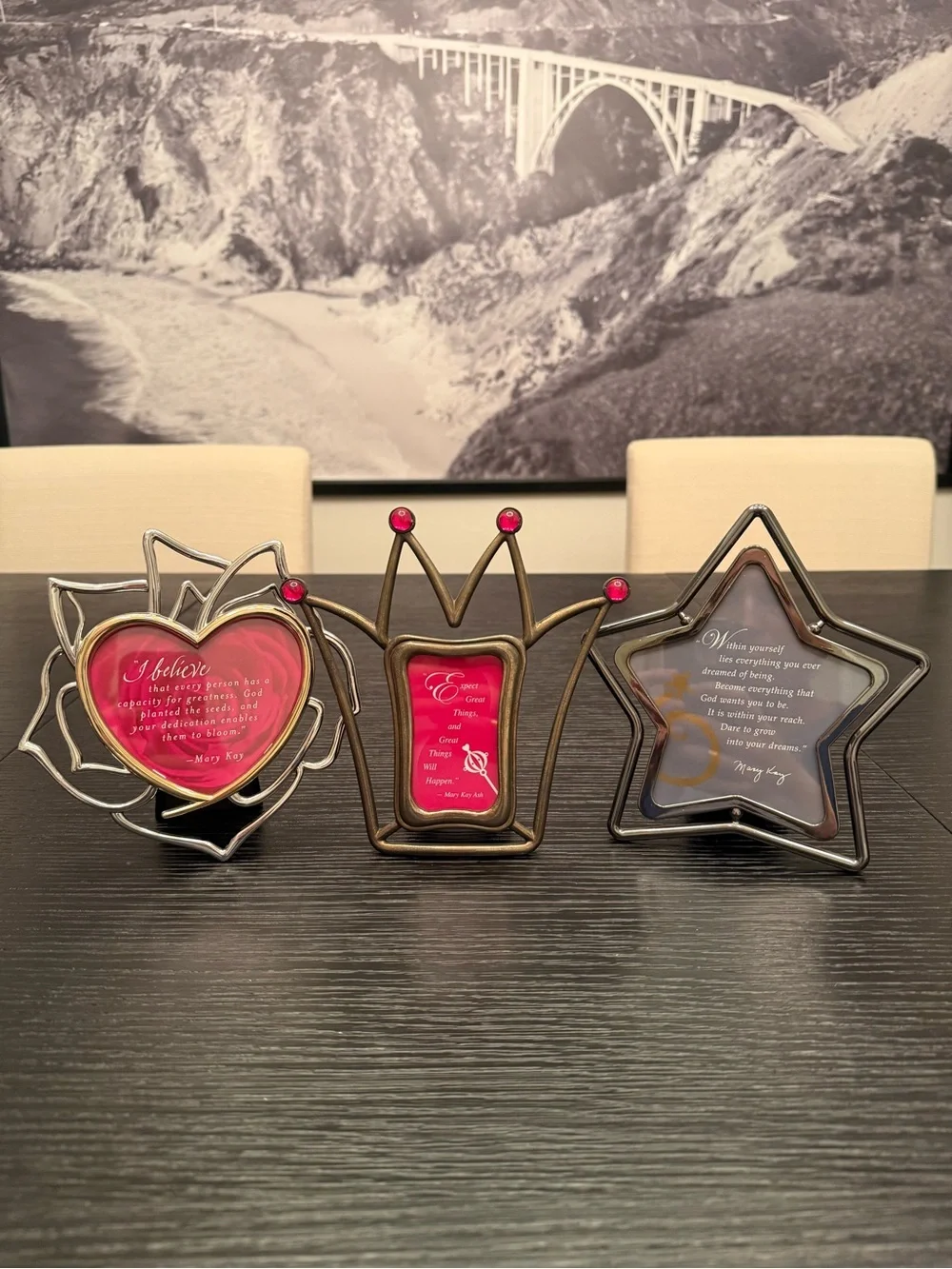 Mary Kay Bundle of (3) Frames with Quote Graphics Crown Star Rose Photo Frames